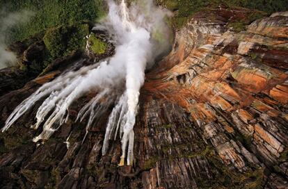 El salto Ángel, en Venezuela.