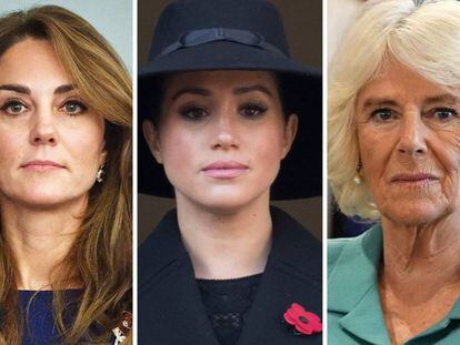 Kate Middleton, Meghan Markle y Camila de Cornualles.