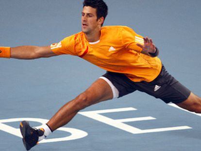 Novak Djokovic, durante el encuentro