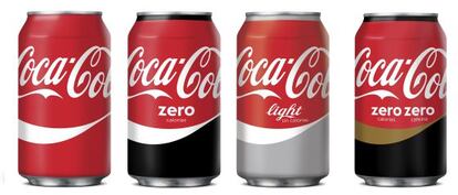 El nuevo diseño de las latas de Coca-Cola, que supone extender al resto de variedades la etiqueta original.