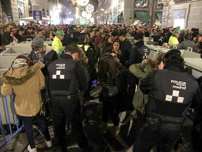 Dispositivo de seguridad el año pasado para las campanadas de Fin de Año en la Puerta del Sol.