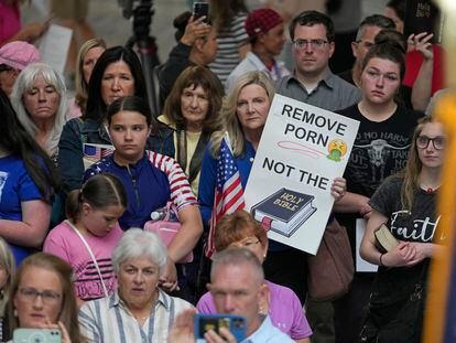 People gather during a rally Wednesday, June 7, 2023, at the Utah State Capitol, in Salt Lake City.