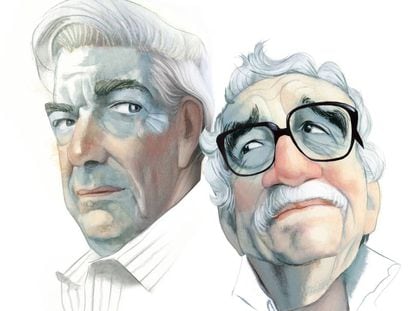 Mario Vargas Llosa y Gabriel Garc&iacute;a M&aacute;rquez, vistos por Fernando Vicente.