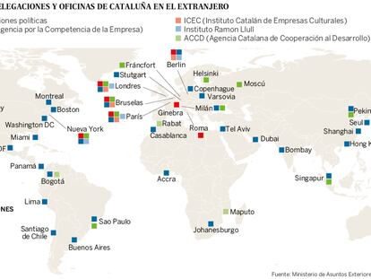 Exteriores vigila las ‘embajadas’ catalanas reabiertas tras levantar el 155