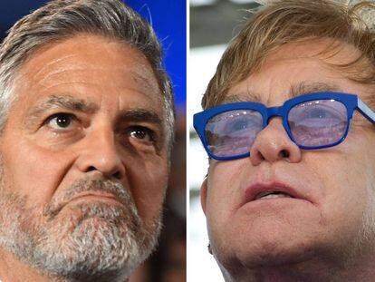 George Clooney y Elton John.