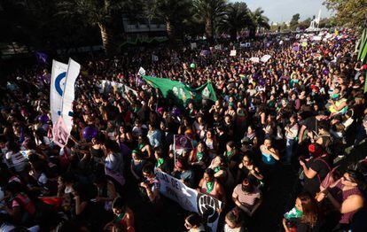 Más de 190.000 personas han participado en la manifestación en Santiago de Chile, el doble que año pasado.