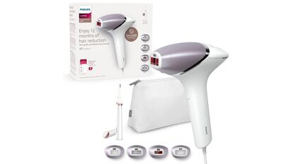 Philips Lumea Depiladora Luz Pulsada IPL Serie 9000 con Tecnología SenseIQ,  3 accesorios para el cuerpo, la cara y zonas de precisión, con cable