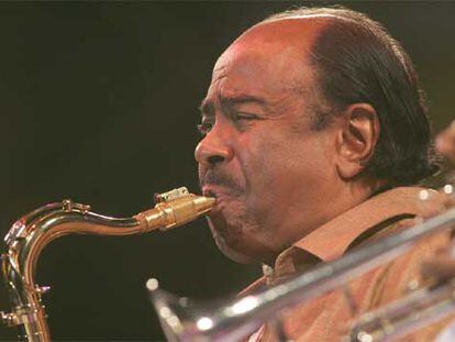 Benny Golson, durante su concierto en el Festival de Jazz de San Sebastián.