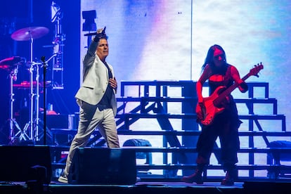 Alejandro Sanz, en el estadio Wanda Metropolitano, en Madrid.