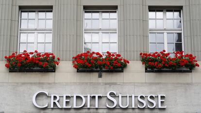 Oficina en Berna de Credit Suisse, la semana pasada.