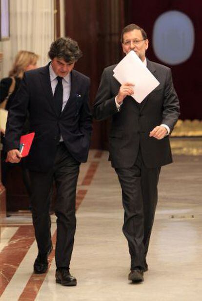 Rajoy, ayer en el Congreso.