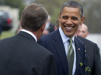 Barack Obama durante una visita al Capitolio, el lunes. 