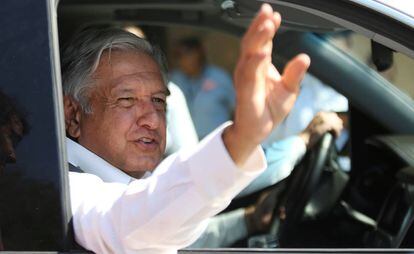 El presidente de México, López Obrador, durante un encuentro en Mérida (Yucatán). 