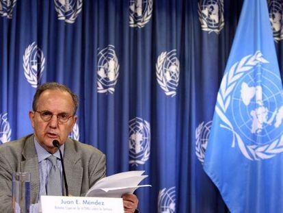 El relator especial de la ONU, Juan M&eacute;ndez en la Ciudad de M&eacute;xico.