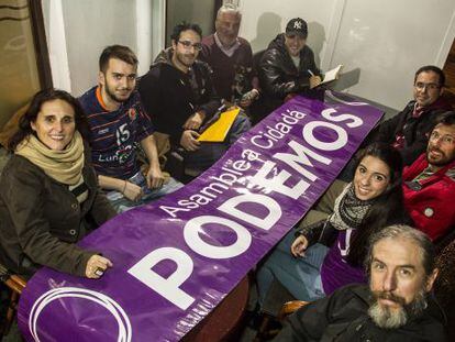 Miembros del C&iacute;rculo de Podemos en A Coru&ntilde;a.