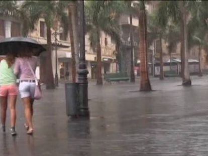 Imagen de las fuertes lluvias que ha sufrido Canarias la semana pasada.