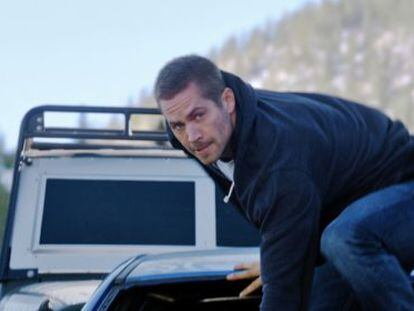 El fallecido actor Paul Walker, en un fotograma de 'Fast and Furious 7'.