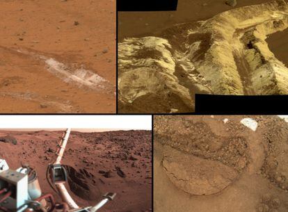 Variedad de suelos en Marte.