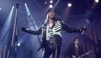 Axl Rose, el cantante de Guns N' Roses, en un concierto en 1989.