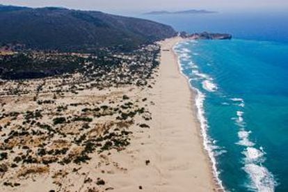 Playa de Patara, en la costa mediterranea de Turquía, al suroeste del país.