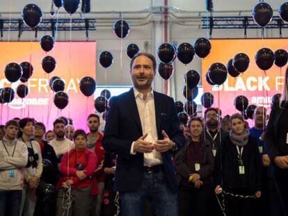François Nuyt, director general de Amazon en España, durante la presentación del Black Friday 2016.