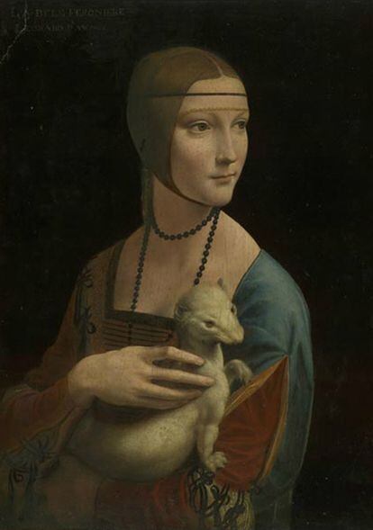 <i>La dama del armiño</i> (1489-90) es una de las joyas que exhibe la National Gallery londinense en su exposición sobre Leonardo. La muestra permanecerá hasta el 5 de febrero.