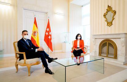 Pedro Sánchez e Isabel Díaz Ayuso, reunidos el 21 de septiembre para tratar de frenar la pandemia en Madrid.