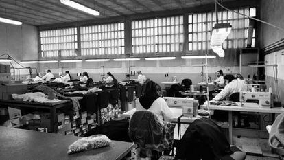 Trabajadores de la fábrica en Cintruénigo, Navarra.