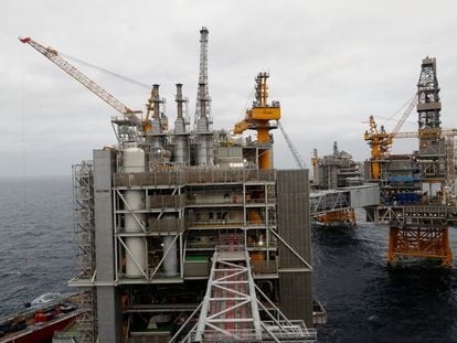 Plataforma de la petrolera noruega Equinor en el Mar del Norte