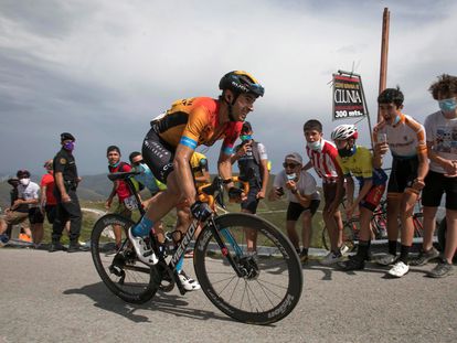 Mikel Landa, en la tercera etapa de la Vuelta a Burgos.