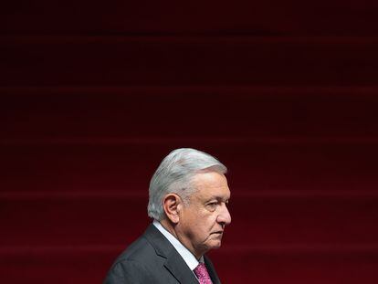 Andrés Manuel López Obrador, durante una ceremonia en Palacio Nacional, en julio de 2021.