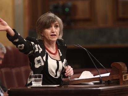 La secretaria de la Sanidad del PSOE y exministra de Sanidad, María Luisa Carcedo, interviene durante el pleno celebrado en el Congreso de los Diputados donde han tratado el Real Decreto del Ingreso Mínimo Vital, en un acto posterior a la sesión de Control al Gobierno. En Madrid, (España), a 10 de junio de 2020.
10 JUNIO 2020;SESION DE CONTROL;GOBIERNO;SANCHEZ;CONGRESO DE LOS DIPUTADOS
EUROPA PRESS/E. Parra. POOL / Europa Press
10/06/2020 