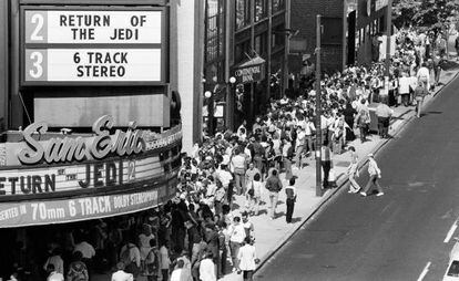 Estreno de 'El Retorno del Jedi' en 1983 en Philadelphia.