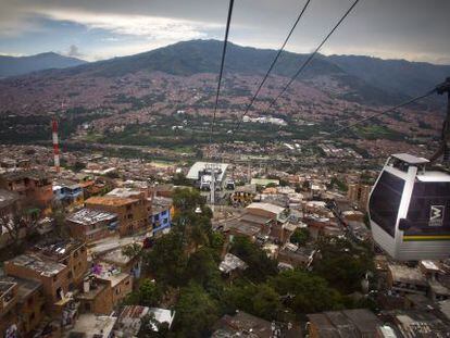 El metrocable de Medell&iacute;n.