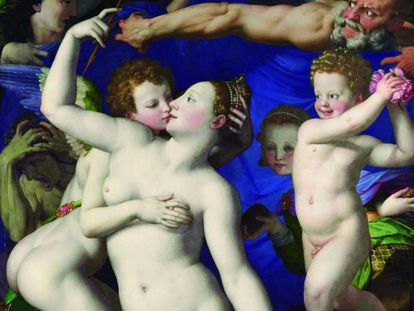 &#039;Venus, Cupido y las pasiones del amor&#039;, pintura de Agnolo Bronzino.