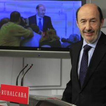El candidato del PSOE a la Presidencia del Gobierno, Alfredo Pérez Rubalcaba.