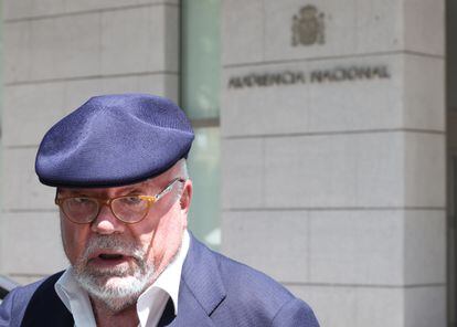 El comisario jubilado José Manuel Villarejo, en julio en la sede de la Audiencia Nacional.