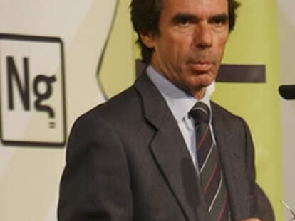 El ex presidente del Gobierno José María Aznar, durante su intervención en la convención Kárate Inmobiliario, de Noteges el pasado mes de noviembre