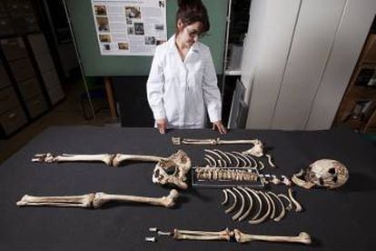 El esqueleto del llamado "Hombre de Cheddar".