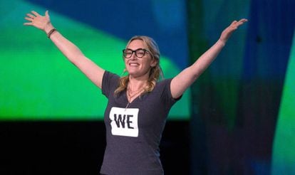 Kate Winslet durante su discurso en WE Day UK, el pasado 22 de marzo.