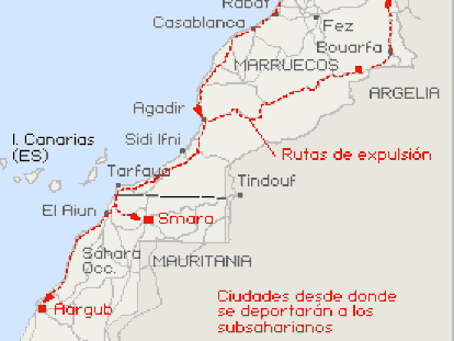 Las autoridades marroquíes trasladan a los inmigrantes al Sáhara Occidental