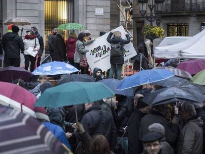 Acte en defensa de la immersió lingüística, a Barcelona.