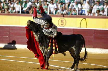 Morante de la Puebla fue corneado en Huesca el 10 de agosto.