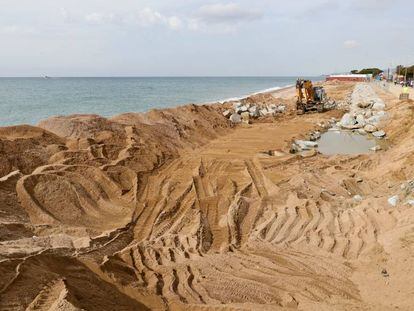 Obras para reparar los efectos del temporal en Malgrat.