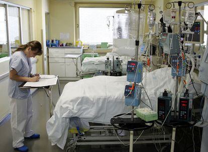 Unidad de cuidados intensivos del Hospital Gregorio Marañón de Madrid.