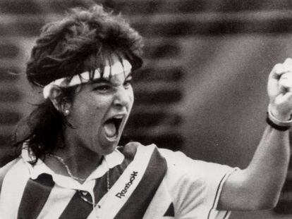 Arantxa Sánchez Vicario, en Roland Garros de 1989.