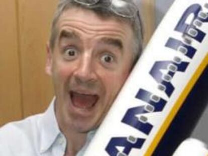 El polémico presidente de Ryanair, Michael O'Leary, en una presentación ante la prensa el pasado año