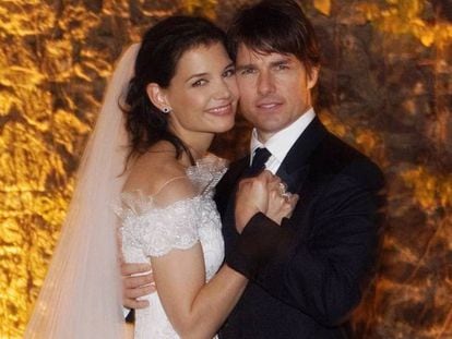 Tom Cruise y Katie Holmes, en su boda en 2006