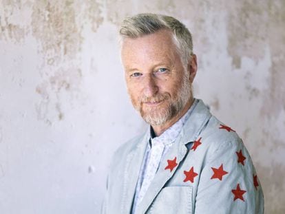 Billy Bragg, en el festival de folk de Newport  (Estados Unidos), en 2017. 
 