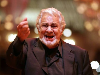 Placido Domingo, en 2016, durante un concierto en Viena.